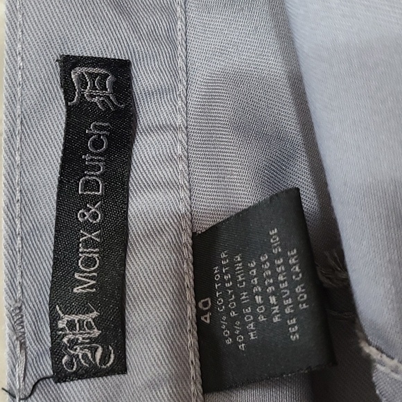 NWOT Marx & Dutch Mens Bermuda Walking Shorts Cargo Gray Belted Pockets Sz 40 - Picture 6 of 7